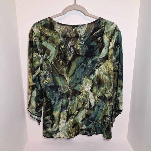 Dress Barn - Abstract Print Blouse Y2K - Picture 2 of 8